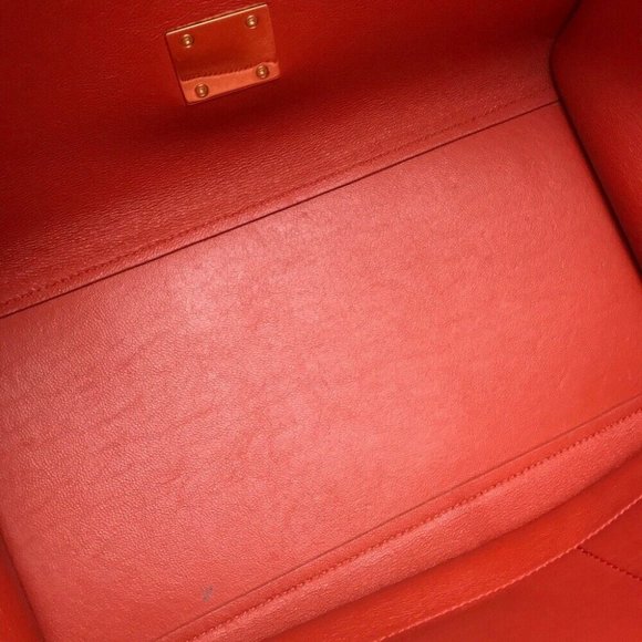 CELINE 2WAYHand Bag Trapeze Shoulder bag Gray x Black x Orange - Picture 4 of 12